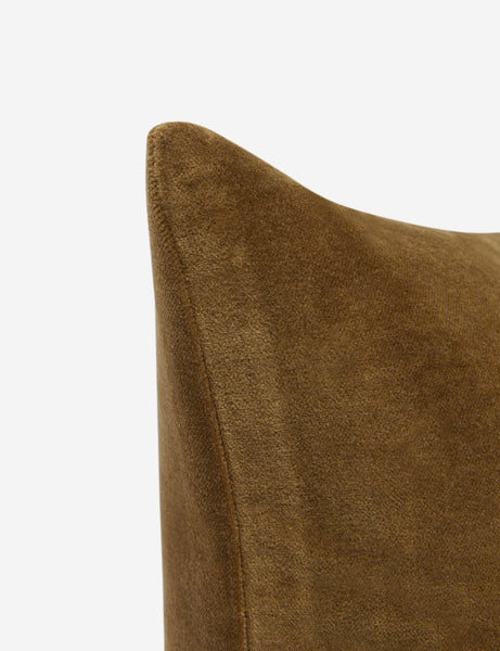 #color::toast #style::lumbar  #fill type::with-feather-down-insert  #fill type::pillow-cover-only |   Corner of Charlotte Toast Brown Lumbar Velvet Pillow