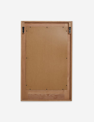 Back of the Chelan handcrafted carved wood frame mirror.