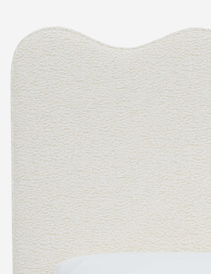 Close up of the fabric on the Clementine Cream Sherpa Headboard