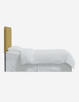 Side of the Clementine Golden Linen Headboard