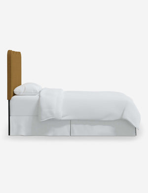 Side of the Clementine Ochre Boucle Headboard