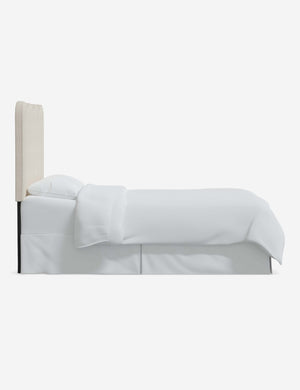 Side of the Clementine Talc Linen Headboard