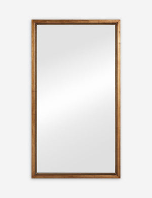 Corinne textural gold epoxy resin frame floor mirror.