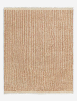 Cyprus striped, tasseled, Moroccan-styled wool rug.