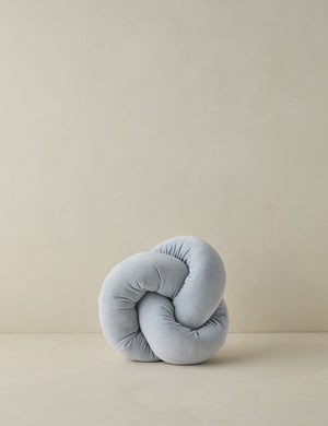 Dewey velvet knot ball pillow.
