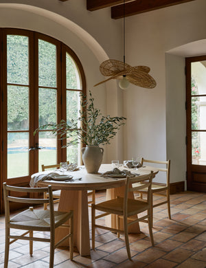 Open Box: Nycola Extendable Oval Dining Table, Natural Oak 44