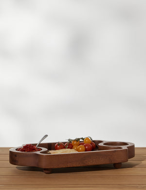Divided walnut Serving Tray by Sarah Sherman Samuel