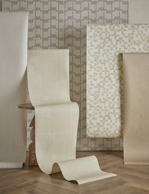 Topos Abstract Line Patterned Wallpaper by Élan Byrd.