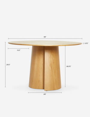 Pau Round Dining Table : Natural / 48