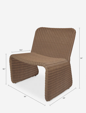 Alisha Outdoor Accent Chair : Black
