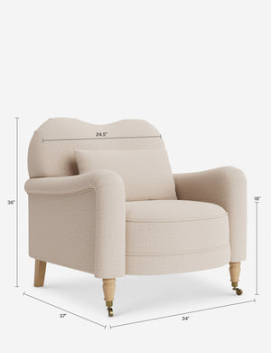 Middleton Accent Chair by Ginny Macdonald : Ivory Modern Boucle