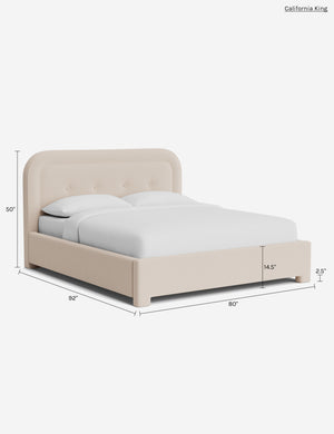 Chestnut Platform Bed by Heidi Caillier : Kemper Plaid Linen by Heidi Caillier / Full