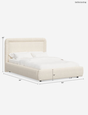 Courtet Platform Bed : Navy Linen / King