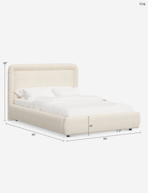 Courtet Platform Bed : Navy Linen / King