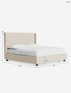 Domme Platform Bed by DISC Interiors : Blush Luxe Boucle / King