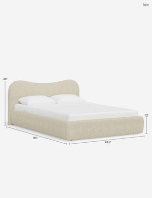 Gladys Platform Bed by Sarah Sherman Samuel : Ivory Basket Boucle / Full