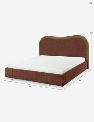 Greenbury Platform Bed : Rust / Queen