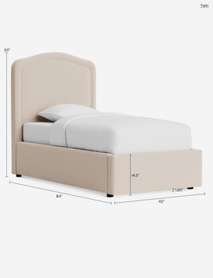 Hollins Storage Bed : Sky Blue Classic Velvet / Queen