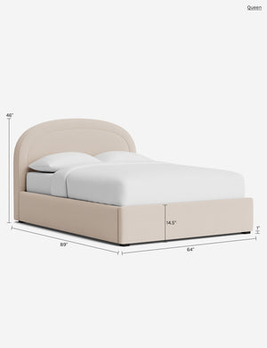 Newbery Platform Bed : White Boucle / Queen