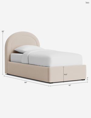Newbery Platform Bed : White Boucle / Queen