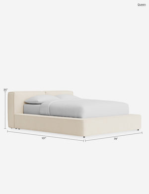 Onni Platform Bed : Ivory Modern Boucle / Queen
