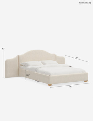 Padden Extended Headboard Platform Bed : Chocolate Performance Linen / Twin