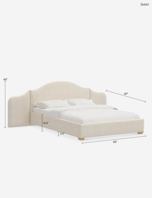 Padden Extended Headboard Platform Bed : Chocolate Performance Linen / Twin
