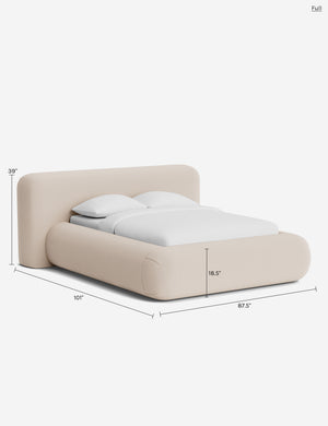 Penley Rounded Platform Bed : Lilac Performance Cotton Weave / Full