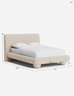 Rigby Platform Bed : White Boucle / Queen