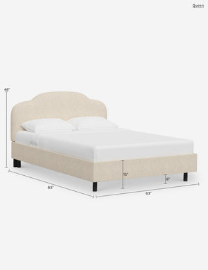 Ruby Platform Bed : Moonlight Boucle / Cal King