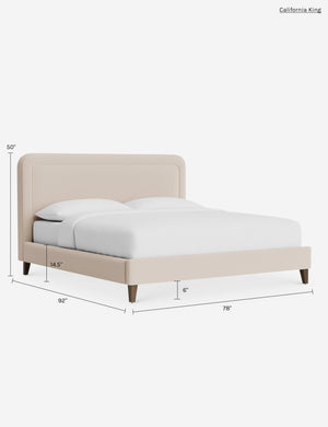 Scottie Bed : Sky Blue Classic Velvet / Queen / Chestnut