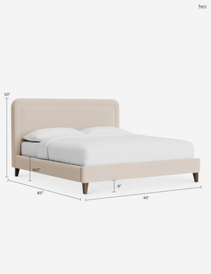 Scottie Bed : Sky Blue Classic Velvet / Queen / Chestnut