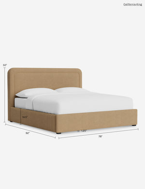Scottie Storage Bed : Sky Blue Classic Velvet / Queen