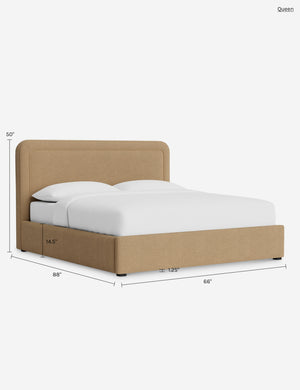 Scottie Storage Bed : Sky Blue Classic Velvet / Queen