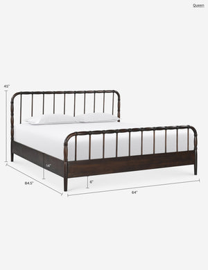 Wallis Platform Bed : Dark Brown / Queen