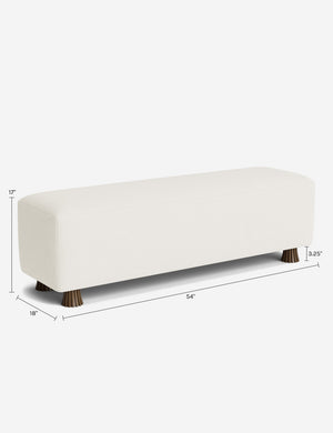 Ansel Bench by DISC Interiors : Blush Luxe Boucle