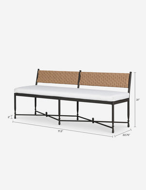 Breton Outdoor Bench by Amber Lewis x Four Hands : Alessi Linen