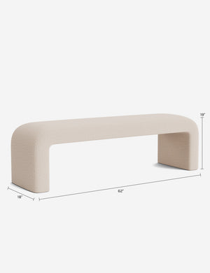 Tate Bench : Flax Performance Cotton Weave