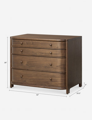 Agatha Nightstand by Amber Lewis x Four Hands : Dark Brown Walnut