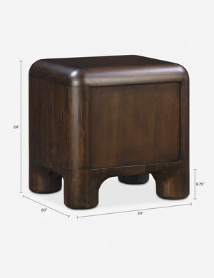 Bodnar Nightstand : Dark Brown