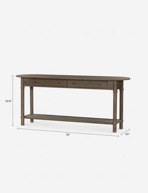 Charnes Console Table by Amber Lewis x Four Hands : Antique Belgium Bleach