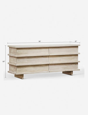 Corliss 6-Drawer Dresser, White Wash : Default Title