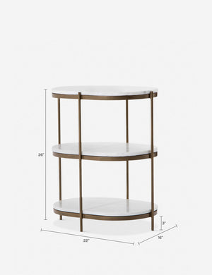 Kayleigh Nightstand : White Marble