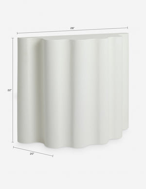 Lune Indoor / Outdoor Console Table by Lolly Lolly Ceramics : Ivory