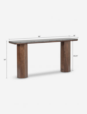 Phan Console Table : Brown and Black Marble
