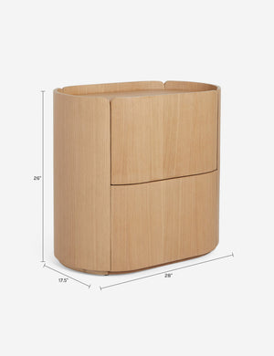 Open Box: Raphael Nightstand, Honey Oak : Default Title