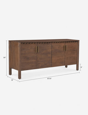 Samantha 4-Door Sideboard : Brown