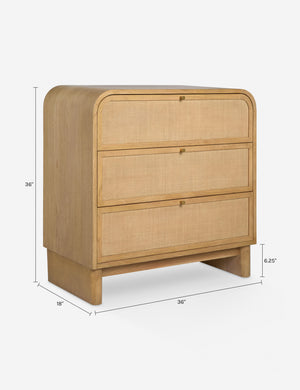 Suzette 3-Drawer Dresser : Natural Oak