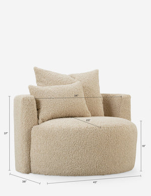 Dawson Swivel Chair : Natural Performance Fabric