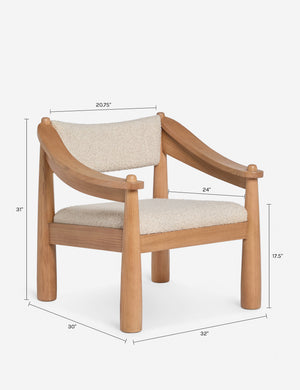 Delise Accent Chair : Natural Boucle